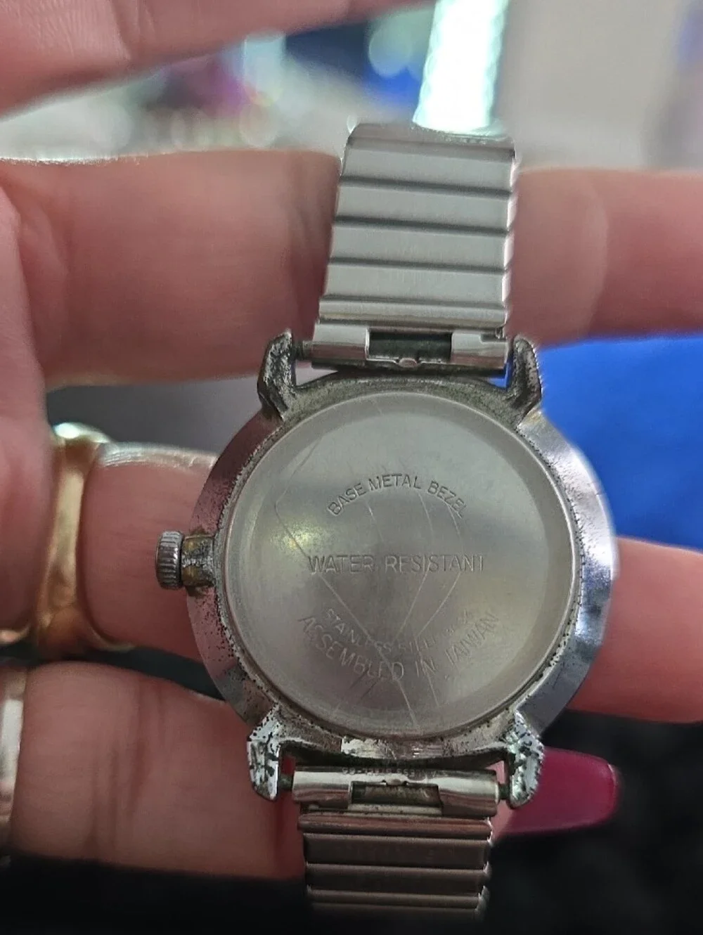 Timex Silver Watch with Cream Dial and Black Hands